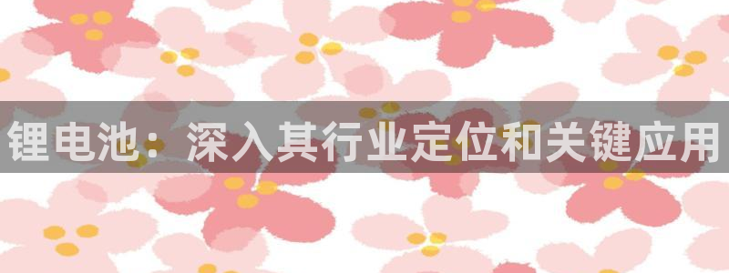 尊龙ag旗舰官网：锂电池：深入其行业定位和关键应用